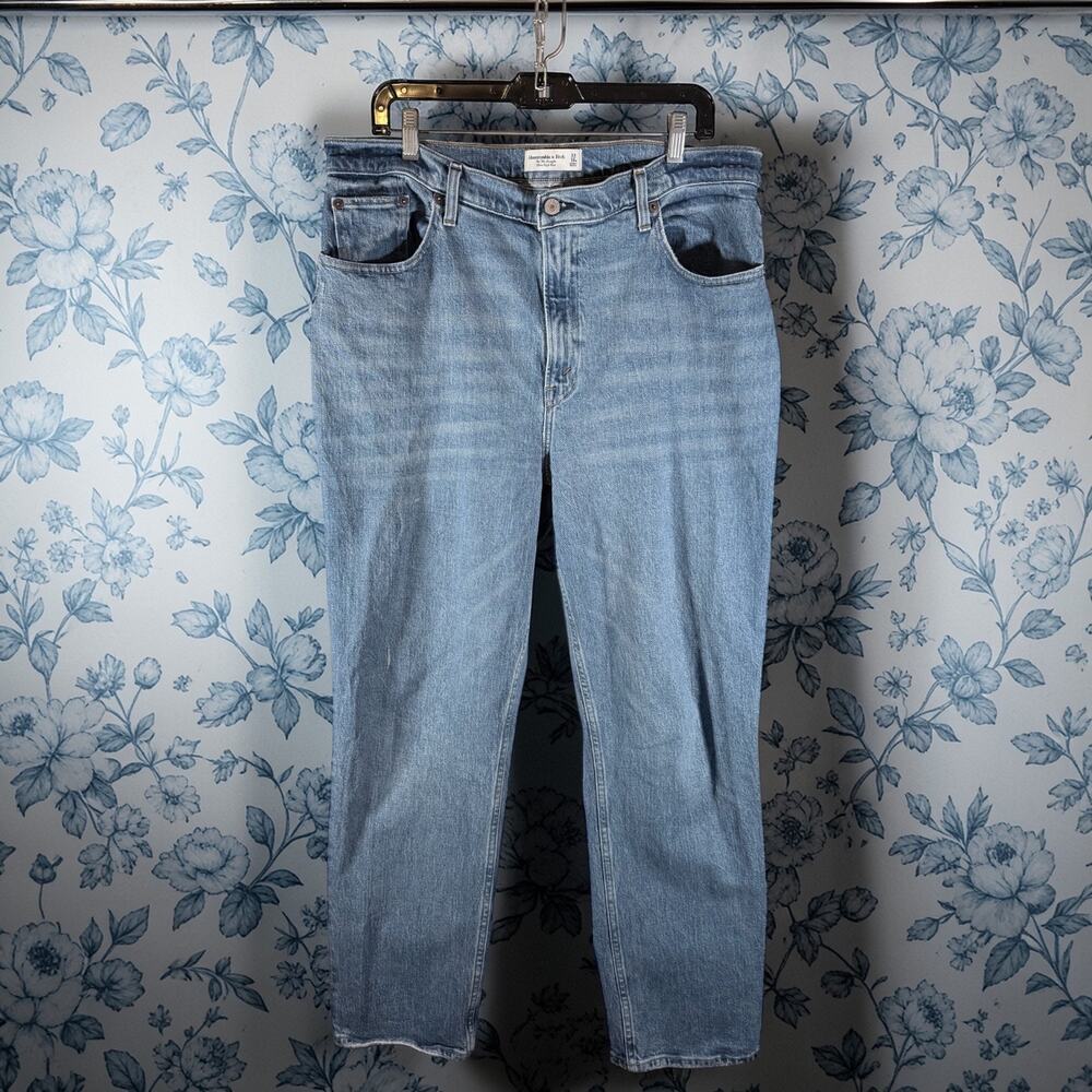 Abercrombie & Fitch Women's 16R 33 Curve Love 90s Straight Ultra High Rise Jeans